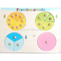 hot new products for 2015 circle fraction wooden educational puzzle